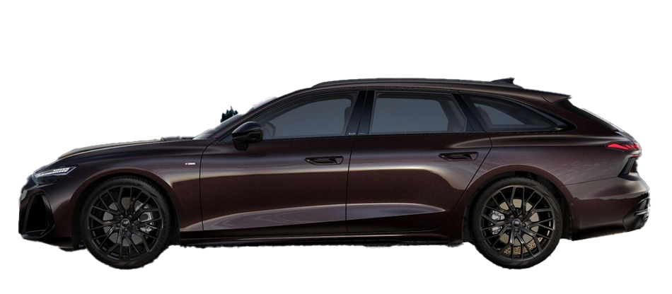 Dunkelbrauner Kombiwagen mit sportlichem Design und schwarzen Leichtmetallfelgen